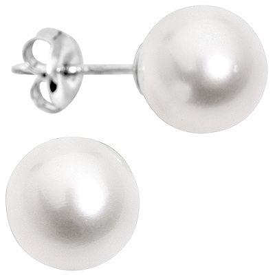 MAN SANG Süßwasserperlen 8,5-9mm Ohrstecker Silber 925,rhodiniert (QVC)