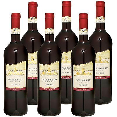 AFFENTALER WEIN 6 Flaschen Rotwein QbA trocken ''PRIMUS'' Jg. 2010