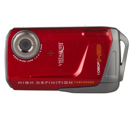 VistaQuest Waterproof HD 1080p Camcorder w/microSD Card Software & Case - E167102