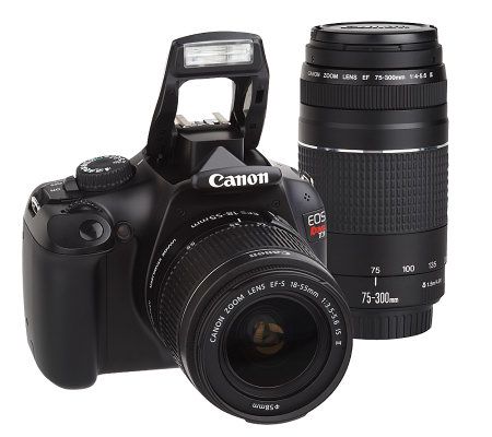 Canon EOS Rebel T3 DSLR Camera w/2 Lenses, Bag & 4GB SD Card - E224202