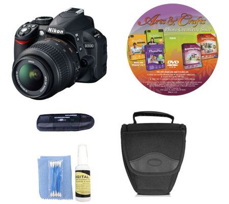 Nikon D3100 14MP DSLR Camera Bundle w/ 18-55Lens & Software - E254704