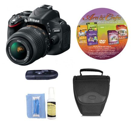 Nikon D5100 16MP DSLR Camera Bundle w/18-55Lens& Software - E254706