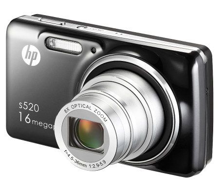 HP S520 Digital Camera - 16MP, 8X Optical Zoom,3 LCD - E264212