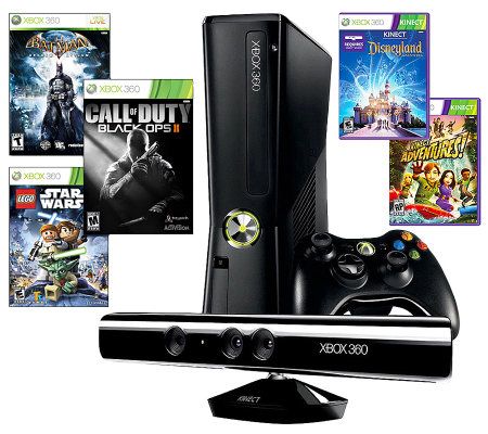 Xbox 360 Slim 4GB Kinect Call of Duty Bundle w/5 Games & More - E265712