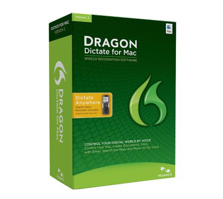 Dragon Dictate v3 with Recorder for Macspeech - E264313