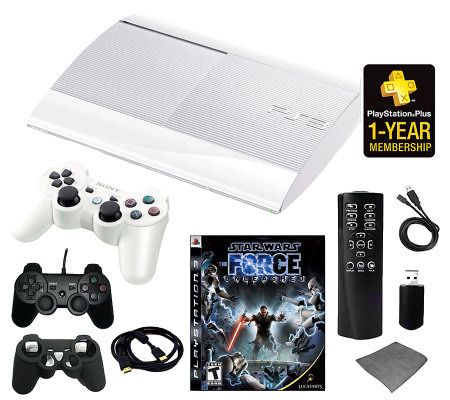 Playstation 3 500GB Classic White Bundle w/ Star Wars & More! - E267016
