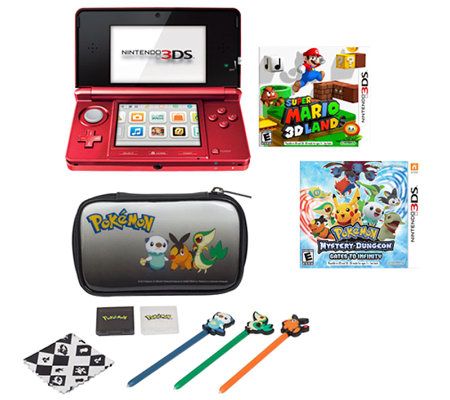 Nintendo 3DS with Super Mario Land 3D, Pokemon& More - E268117