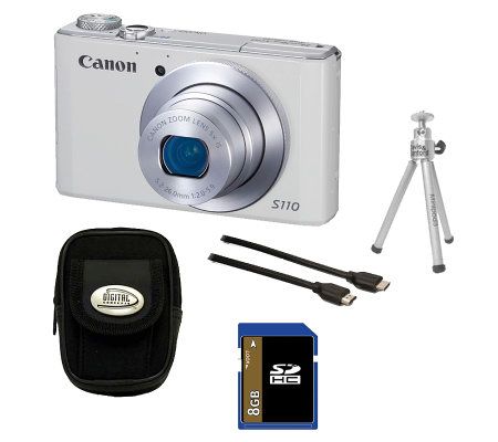 Canon S110, 5x Optical Zoom, 12.1MP Digital Camera Kit - E267123