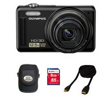 Olympus VR-330 14MP, 12.5X Opt. Zoom Camera Kit, 8GB SDHC Card - E257826