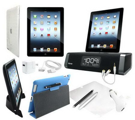 Apple iPad 128GB Wi-Fi 4th Gen. with iHome, Fol io Case & More - E267734