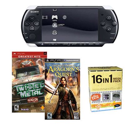 PSP with Twisted Metal and Lord of the Rings: Aragorns Quest - E266038