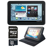 Samsung Galaxy 2, 7 8GB Tablet w/SD Card, Case& Adapter