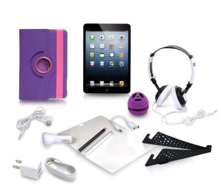 Apple iPad Mini 64GB WiFi w/4G w/Rotating Case & Bluetooth Speaker - E224152