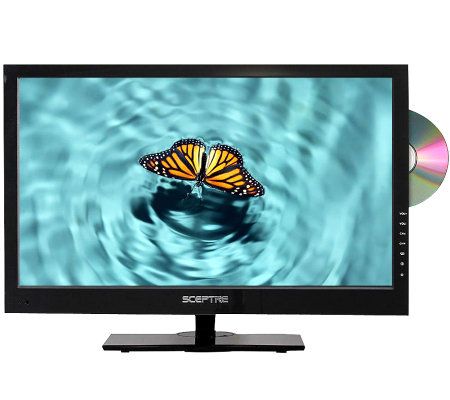 Sceptre 23 Diag. Full HD LED TV w/Built-In DVD, 3 HDMI Ports - E260553