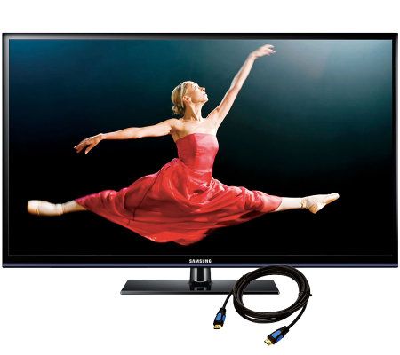 Samsung 60 600Hz Plasma HDTV with Bonus HDMI Cable - E264759