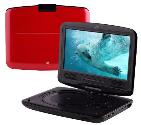 GPX 9 LCD Portable DVD Player with Swivel Screen, & 7-pc. Access. - E222761