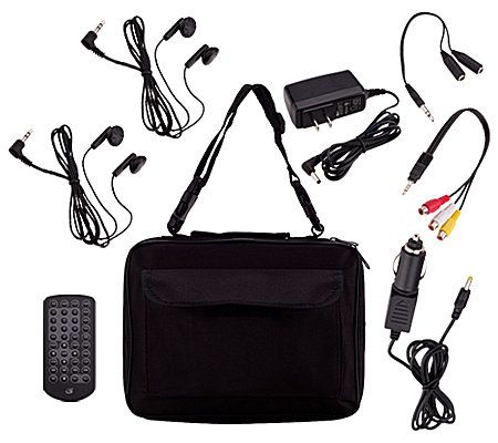 GPX 9 LCD Portable DVD Player with Swivel Screen, & 7-pc. Access.