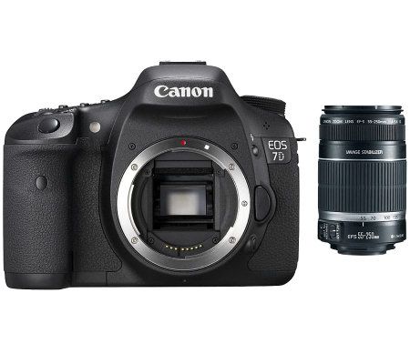 Canon EOS 7D 18MP DSLR CameraBody w/EF-S 55-250mm f/4-5.6 Len - E262365
