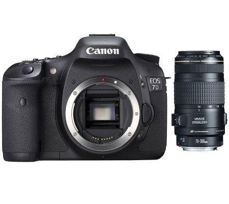 Canon EOS 7D 18MP DSLR Camera Body w/EF 70-300mm f/4-5.6 Lens - E262367
