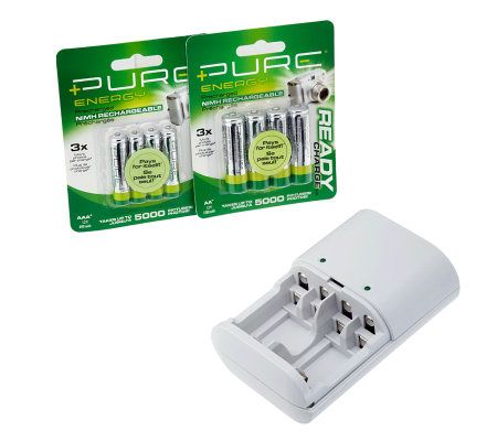 iGo Rechargeable Set of 4 AA & Set of 4 AAA NiMH Batteries - E168270