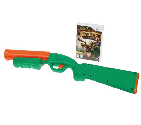 Wii Big Buck Hunter Pro Video Game w/ Pump & Shoot Shotgun - E167974