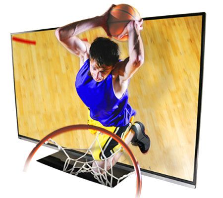 JVC 55 Slim 3D 1080p LED Smart HDTV w/Apps, Glasses & HDMI - E265774