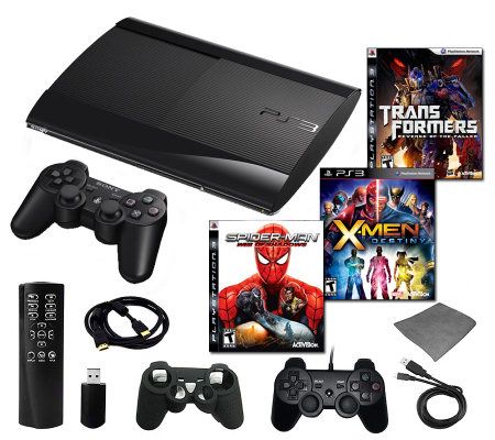 PS3 Slim 250GB Mega Bundle with 3 Games and Accessories - E265477