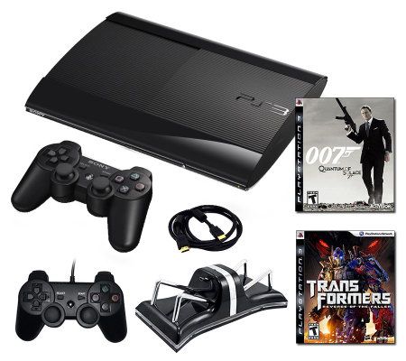 PS3 Slim 250GB Bundle with 2 Games, Extra Controller, & More - E265481