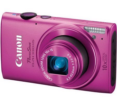 Canon ELPH 330 12.1MP, 10X Optical Zoom DigitalCamera Kit - E268484