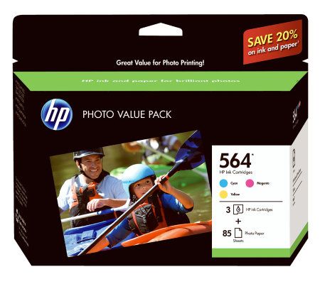 HP 564 Series Three-Ink Photo Paper Value Pack - E258790