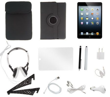 Apple iPad Mini 16GB WiFi 7.9 Tablet w/ Rotating Case & Accessories - E223892