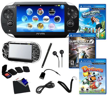 PS Vita 3-Game Bundle with Wi-Fi and Accessories - E264192
