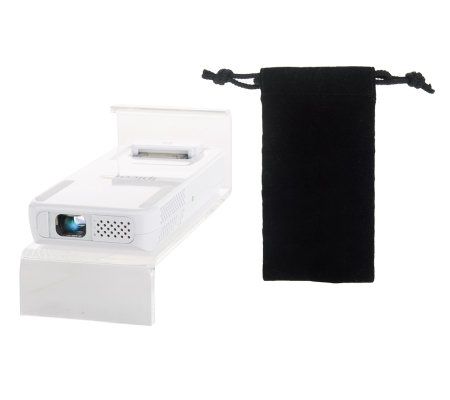 iPico Portable Handheld Projector with Stand and Case - E223294