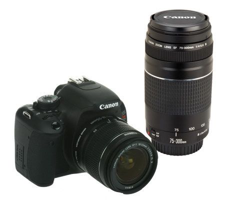 Ships 4/18 Canon Rebel T3i DSLR Camera w/ 2 Lenses, Bag, & 8GB SD Card - E224494