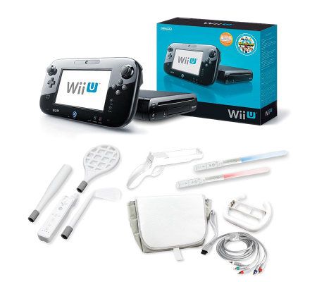 Wii U Black 32G Console Game Pad with Accessories - E223796