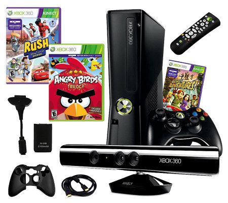 Xbox 360 4GB Kinect Fun Bundle with 3 Games & More - E268697