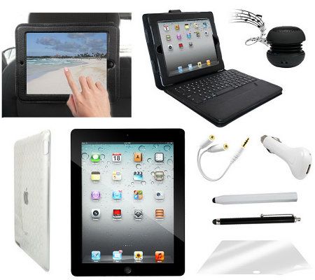 Apple iPad 2 16GB Wi-Fi Tablet with Bluetooth Keyboard & Case - E262598