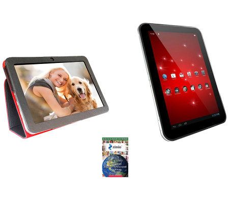 Toshiba 16GB Excite 10LE 10.1 Android Tablet &$25 Card &Case - E265599
