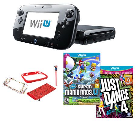 Wii U Black 32GB New Super Mario Bros. U Bundle - E267099