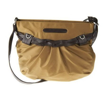 Travelon Nylon Shoulder Bag with Braided Belt Detail - F09709