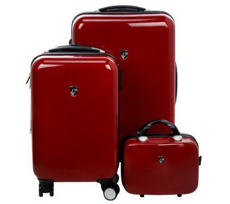 Heys 3-piece Hardside Spinner Luggage Set with Jewelry Roll - F09923