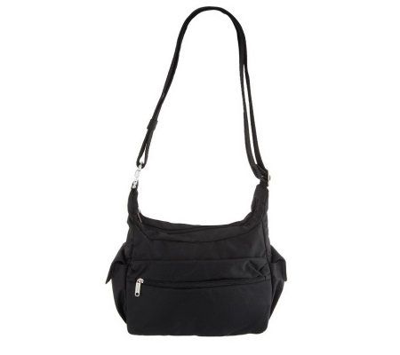 Travelon Anti-Theft Nylon East/West Hobo with Adj. Strap - F10929