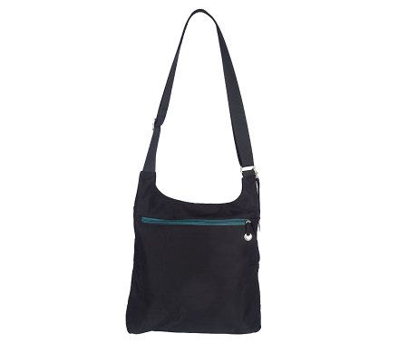 Travelon Nylon City Messenger Bag with Front Pockets