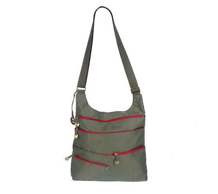 Travelon Nylon City Messenger Bag with Front Pockets - F08839