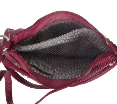 Travelon Pocket Hobo Shoulder Bag with LED Light