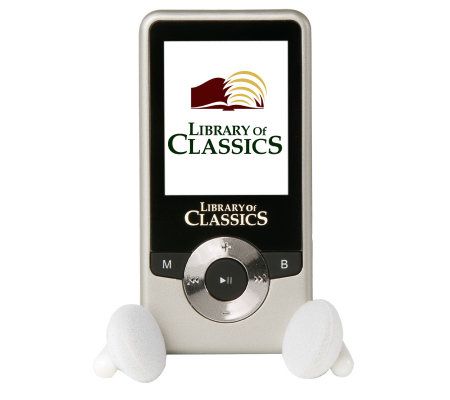 Library of Classics MP3 Player w/100 Pre-loaded Books & Music - F10943