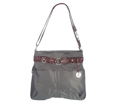 Travelon Shoulder Bag with Braided Belt Detail - F06146
