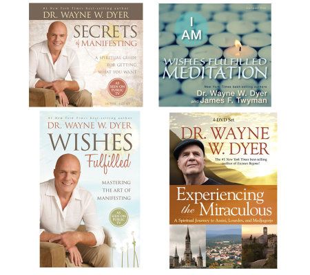 Dr. Wayne Dyer Secrets of Manifesting Book, 4 DVD Set & 7 CD Set - F09748