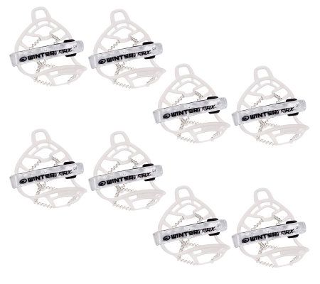 4 Pairs of YakTrax WinterTrax with LED Security Straps - F10957