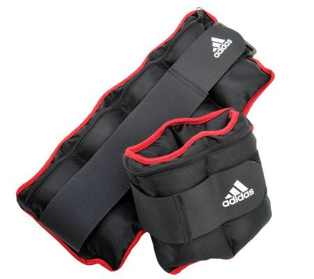 Adidas Set of 2 5-lb Adjustable Ankle or WristWeights - F248268